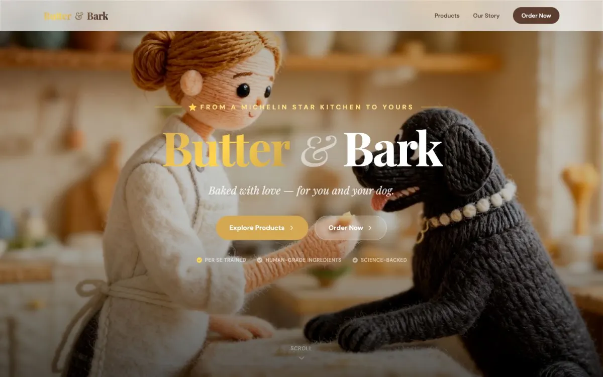 Homepage of Butter & Bark (butterandbark.com)