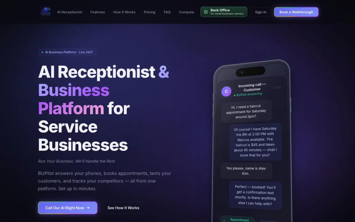 Homepage of MyBizPilot (mybizpilot.com)
