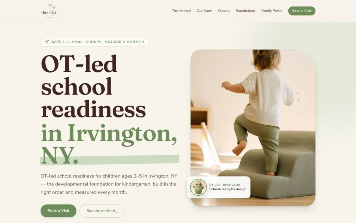 Homepage of Rooted Kids (rootedkidsinc.org)