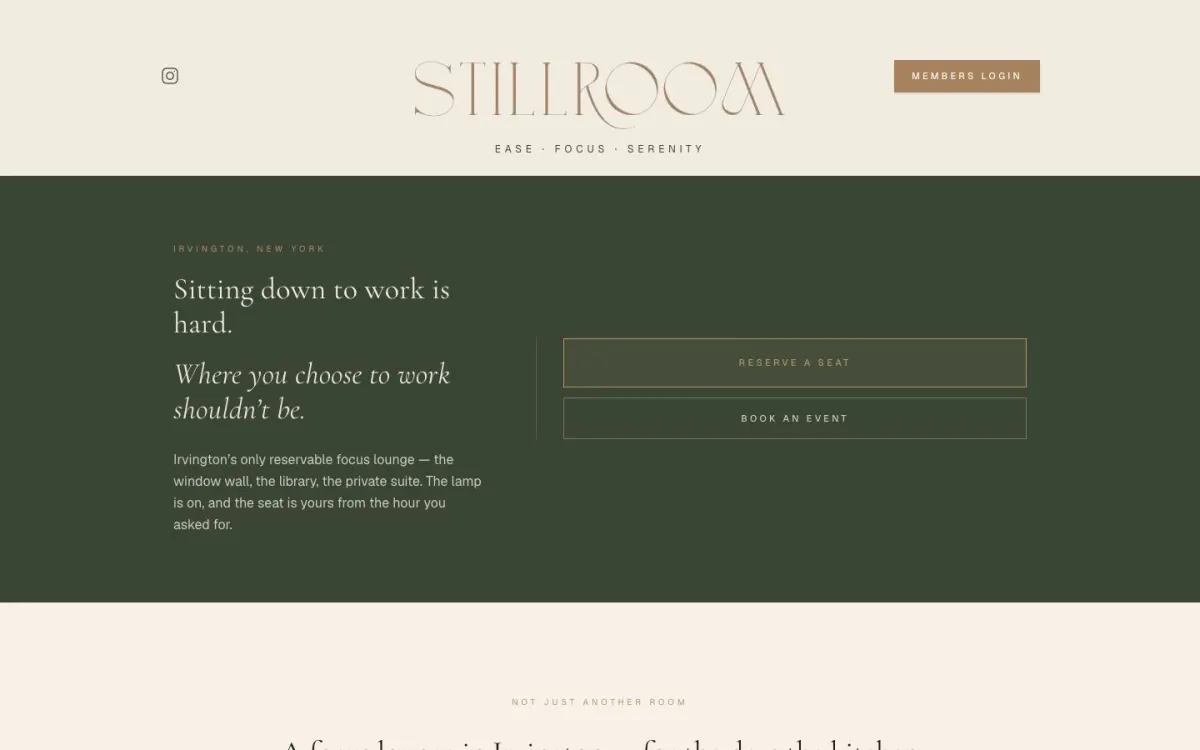 Homepage of Stillroom (stillroom.work)